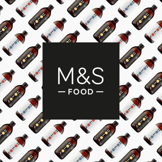 Which M&S stores is HOLOS kombucha stocked in?